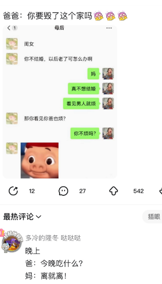 爸爸:你要毁了这个家吗