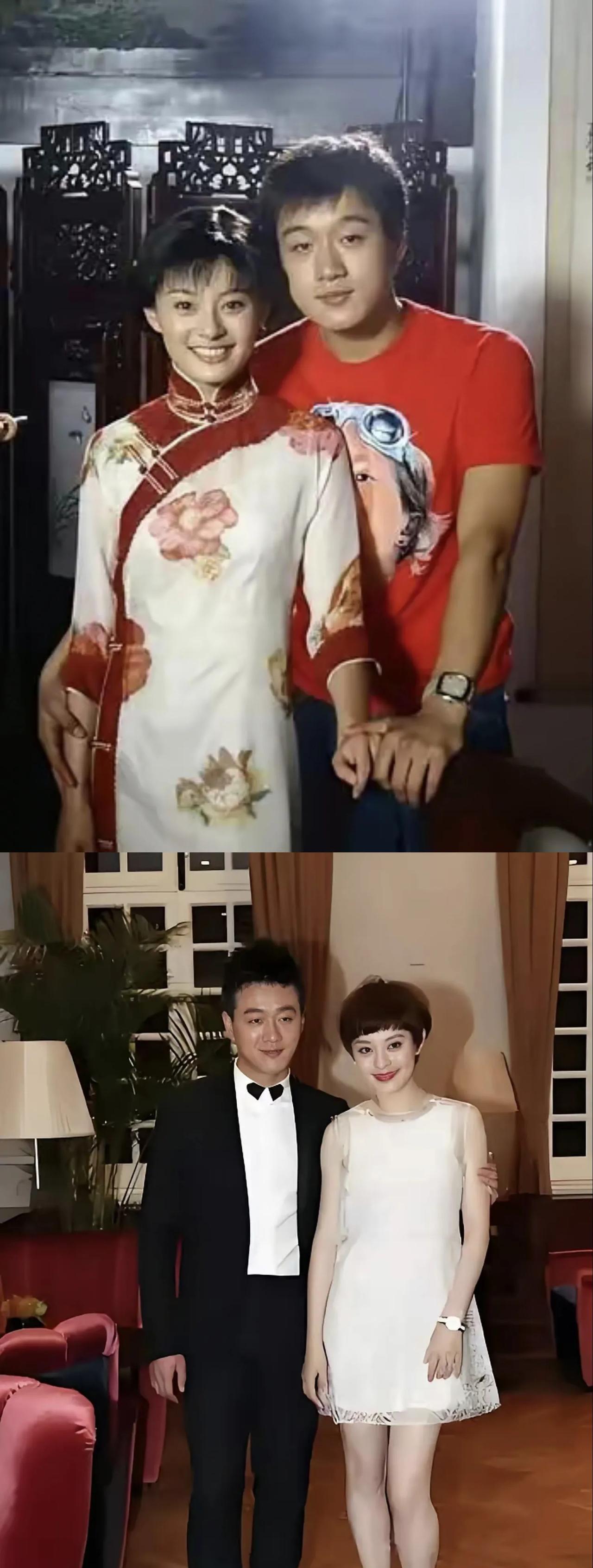 这是佟大为和孙俪不同时期的两张合影照上图是2002年佟大为和孙俪拍摄玉观音时的