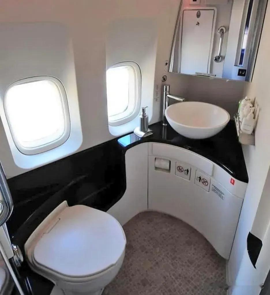有一名乘坐英国航空公司波音747头等舱的女乘客对头等舱洗手间提出了质疑：洗手