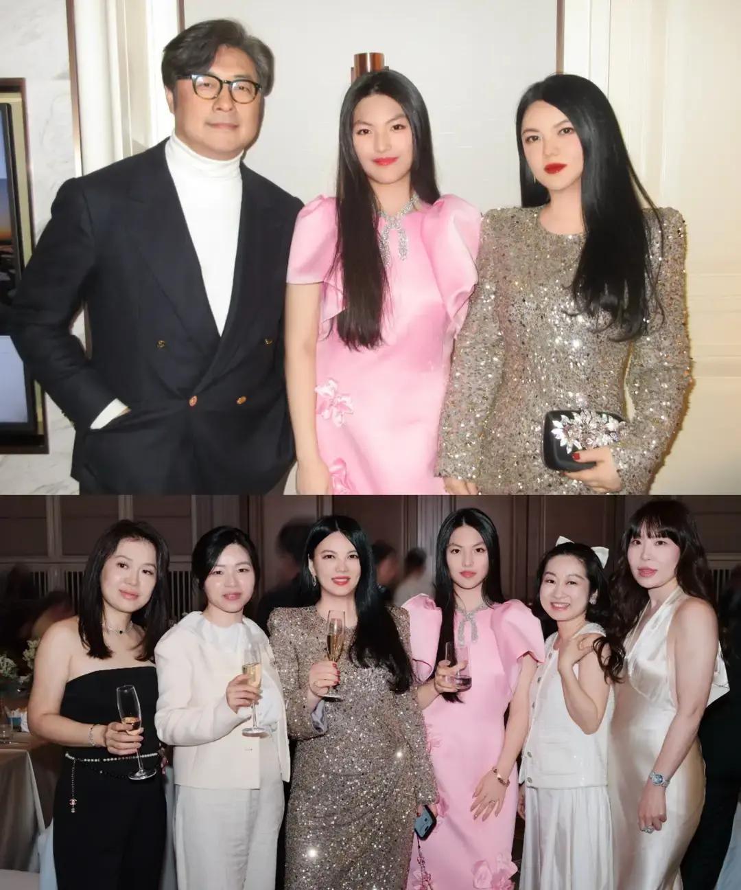 王诗龄放暑假回国了。陪妈妈李湘去上海参加了个奢侈品牌的VIP晚宴。这排场确