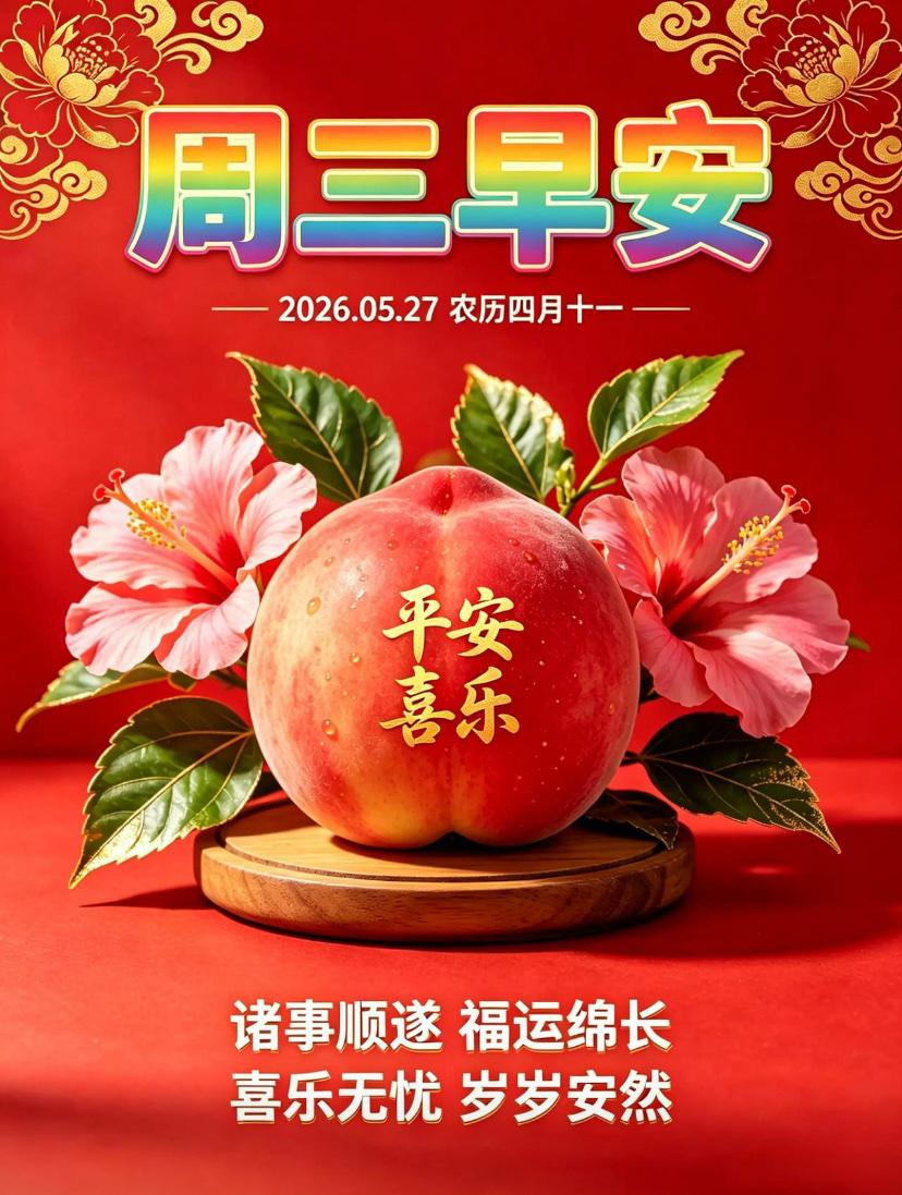 🌺☘️5./27.晨光美好.周三早安纳福🌺☘️初夏晨光微露，送上真挚心意