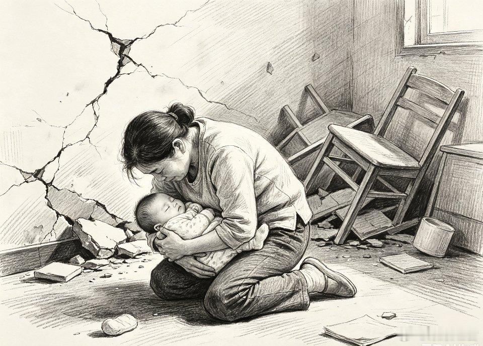 宜宾5.5级地震育儿嫂将婴儿护在身下宜宾发生5.5级地震，惊险一刻育儿嫂当即俯身