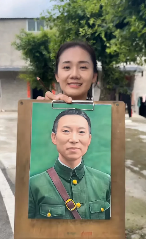 请问美女画的是谁？有人认识吗？