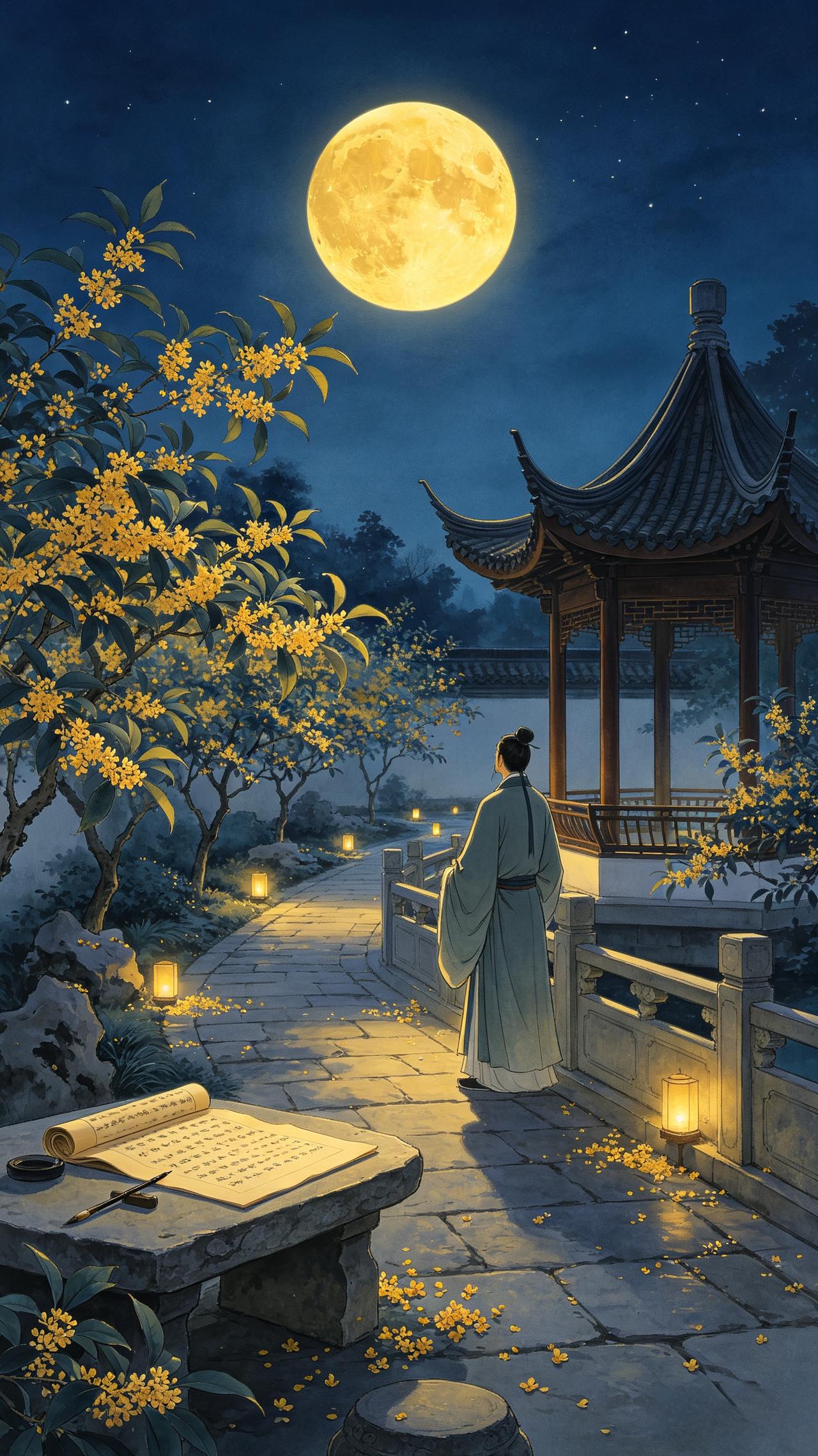 七律｜中秋赏月话嫦娥：广寒孤寂，遥盼故里笙歌中秋赏月话嫦娥文/陈德金（江西