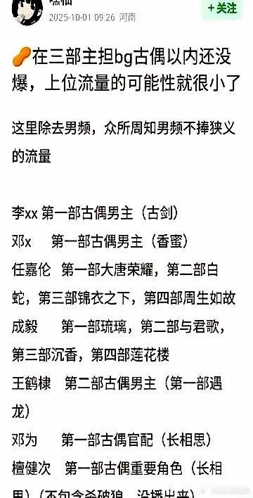 邓为、丁禹兮的剧播了，没人看，平台也不再砸钱了。​不是他们不够努力，是观众真看腻
