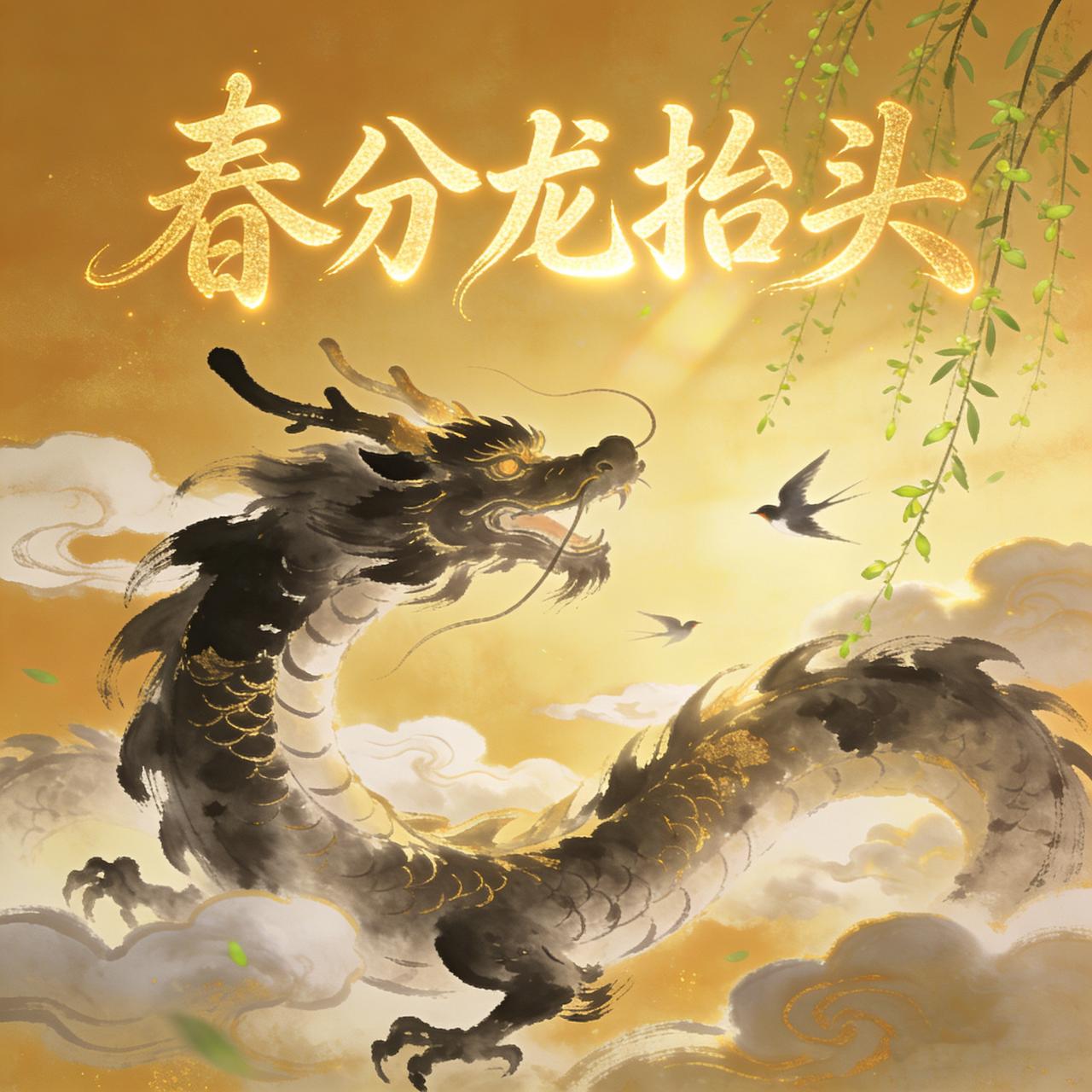 春分龙抬头·万事好兆头——春分二月二龙抬头张行之贺寿自励诗春分恰遇龙抬头，