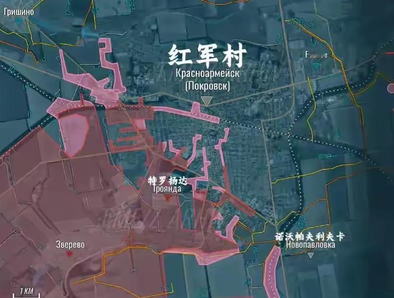 红军城彻底没有希望了！俄军成功夺取了红军城东部卫星城米尔诺赫拉德东郊的莫斯科斯