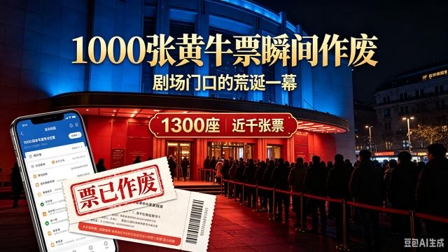 千张黄牛票作废，扯下演出圈最后遮羞布付航这场上海脱口秀风波，越琢磨越讽刺，哪里是整治黄牛，分明是全员