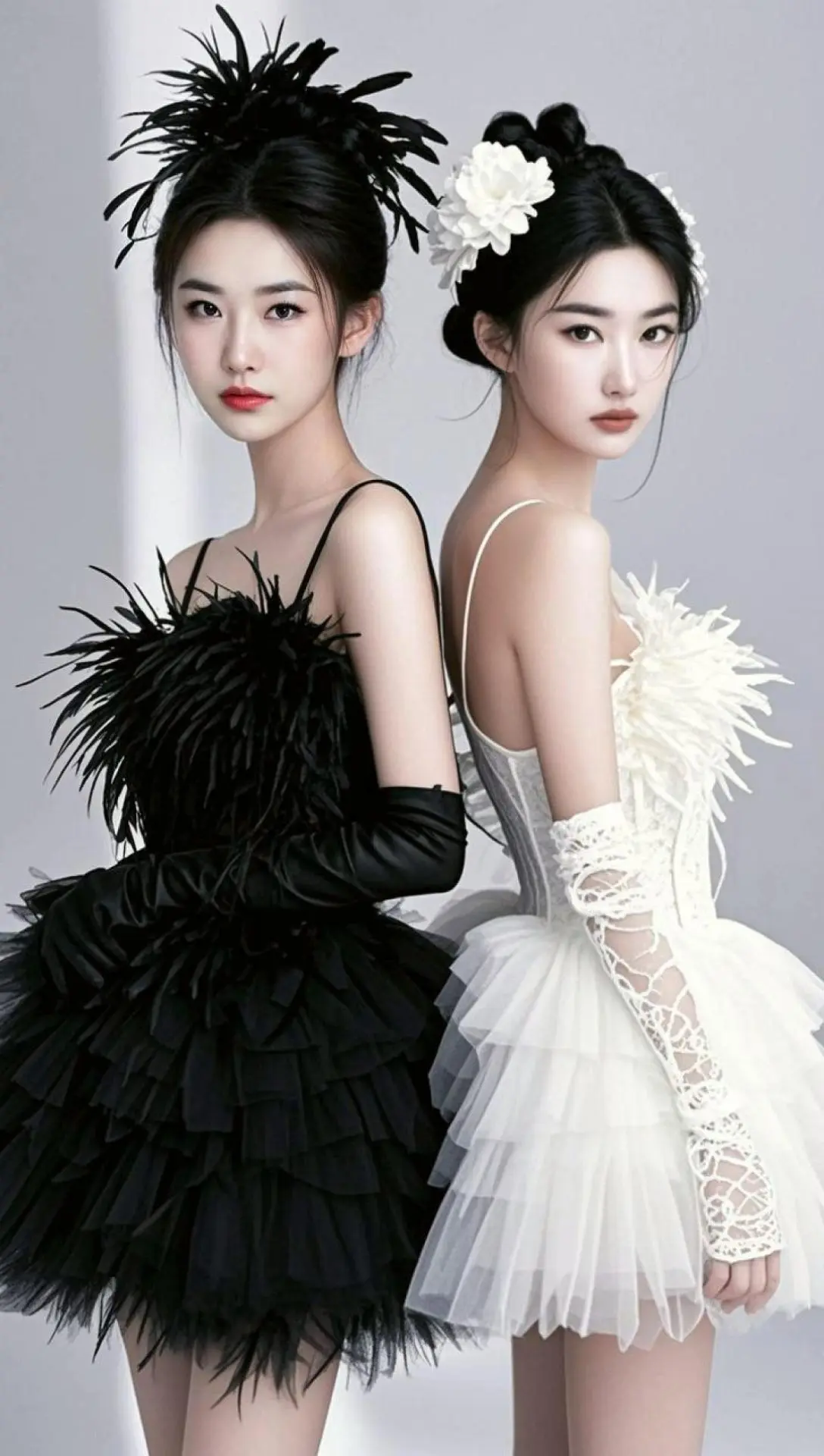 AI黑白双生写真 ai创作