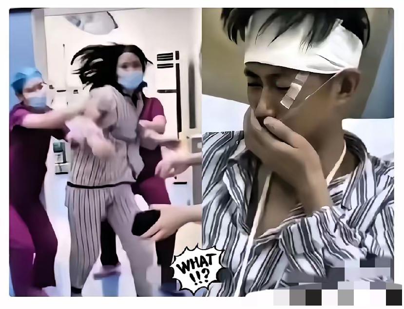 全网最霸气的产妇，​刚生完孩子下产床，直接把丈夫揍进了急诊室，几个大夫拼了命