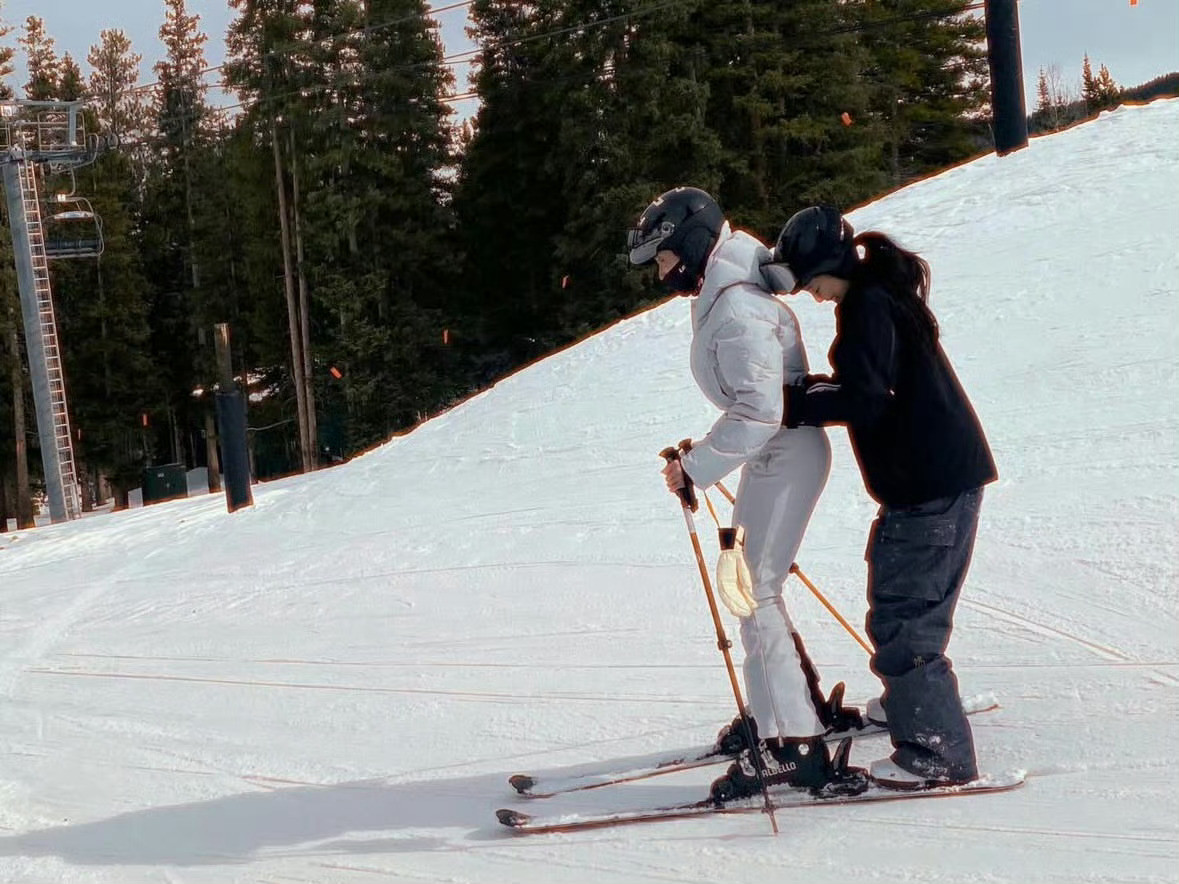 Jennie教练我也想学滑雪😍⛷️