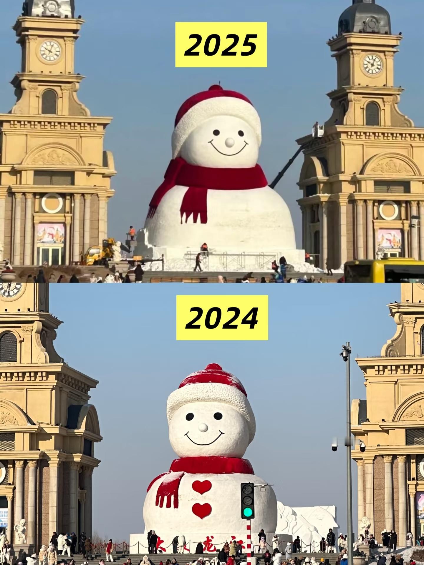 哈尔滨惯会用大雪人勾引游客的