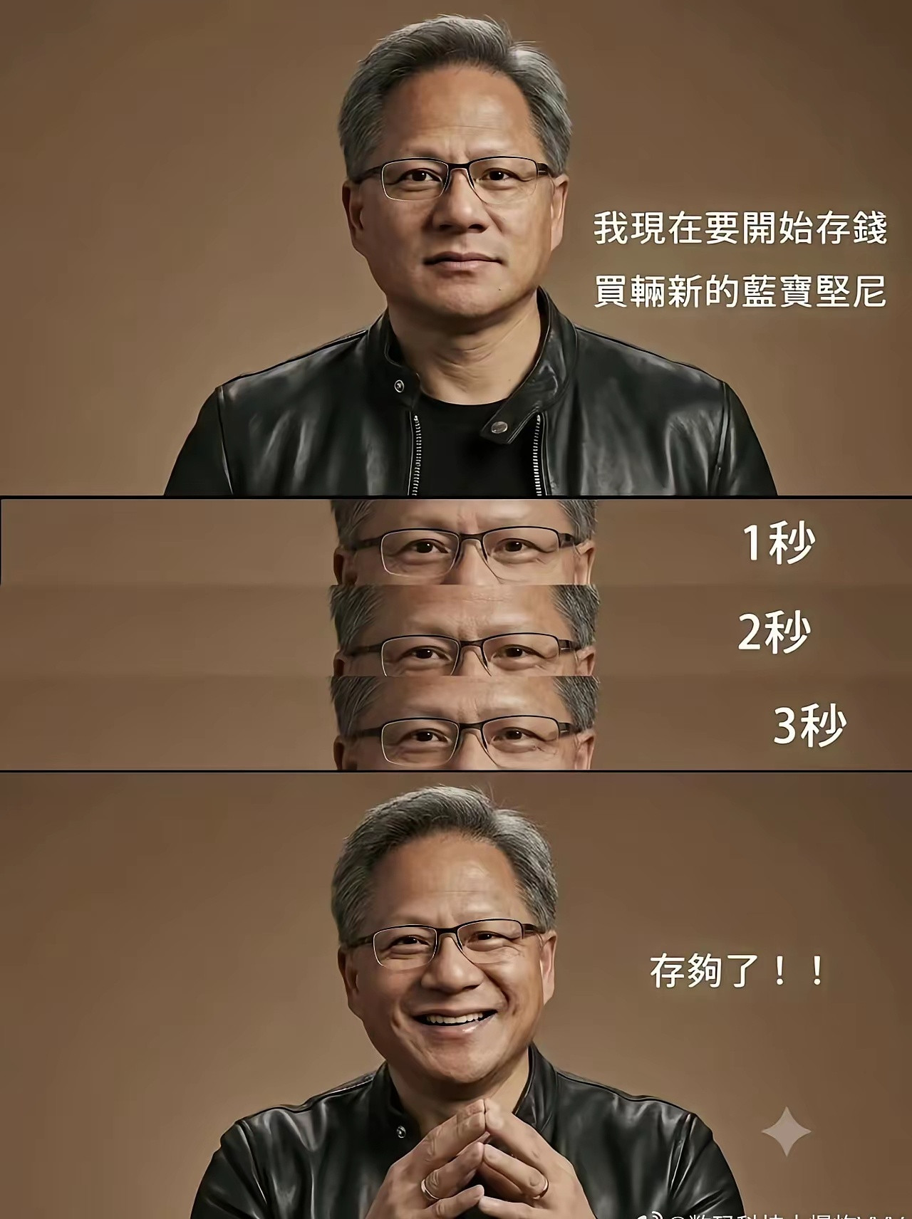 马斯克：打算买一台兰博基尼玩玩。一秒，两秒，三秒。马斯克：算了，数慢了，直接换架