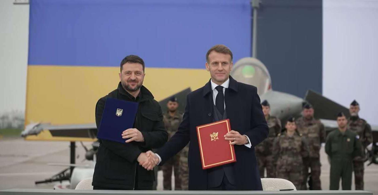乌克兰将向法国购买多达100架“阵风”战斗机、防空系统以及无人机。当地时间202