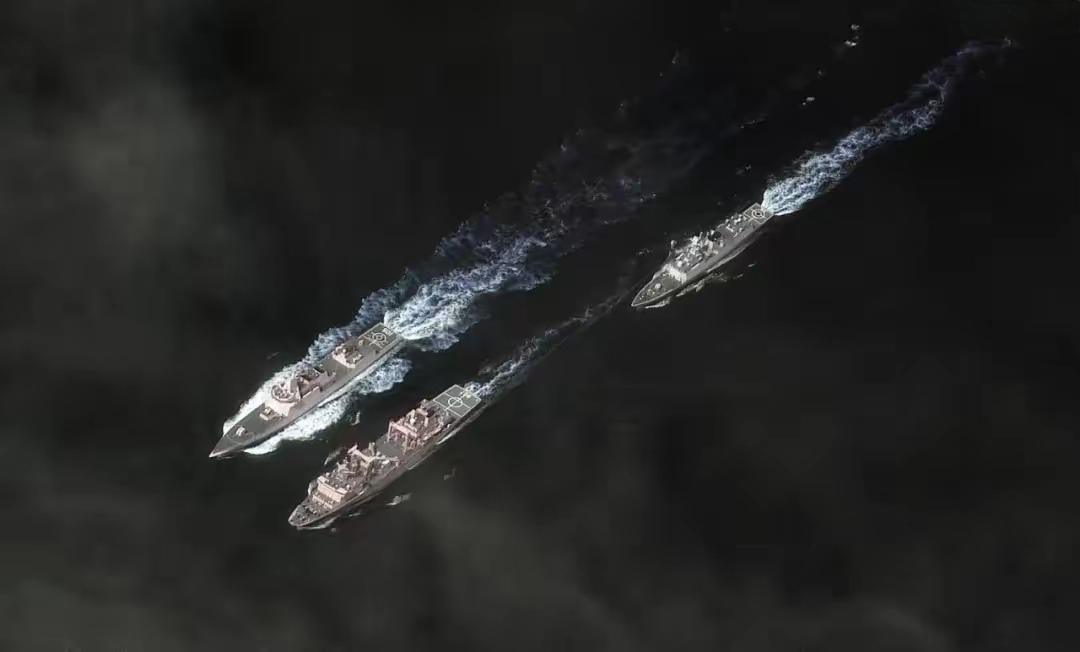 提高警惕，美国利用卫星在菲律宾东部拍到咱们的两栖攻击舰，全是高清大图。美国V