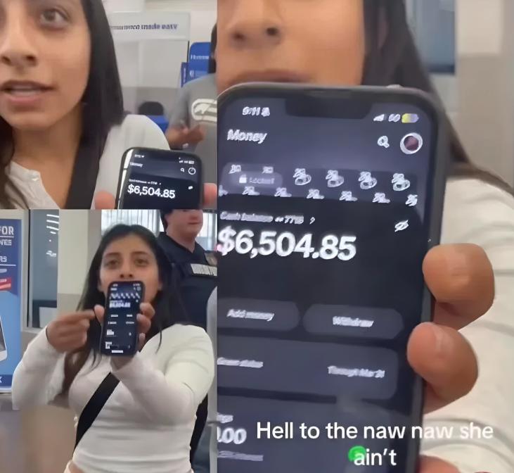 美国一女子在沃尔玛排队时和另一人吵架，见对方骂自己是“穷鬼”，气不打一处来，干脆