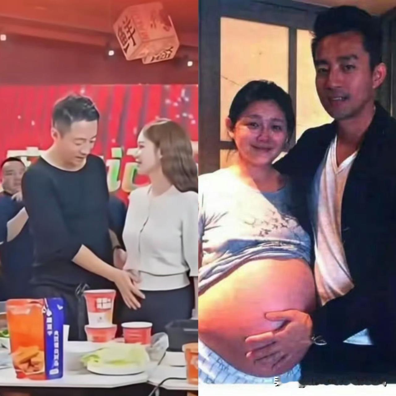 马筱梅展示孕肚，汪小菲又是一脸宠溺，大S当年不也是一样，脸上都是幸福的模样。