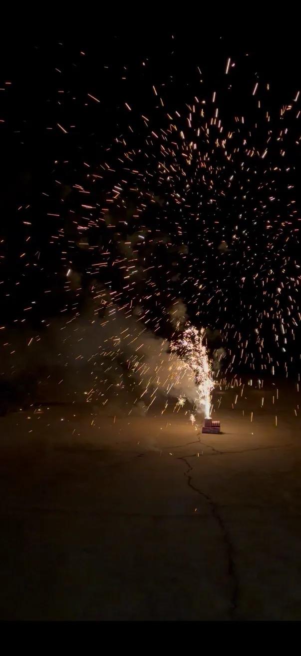 年兽宝宝害怕烟花爆竹[笑着哭]