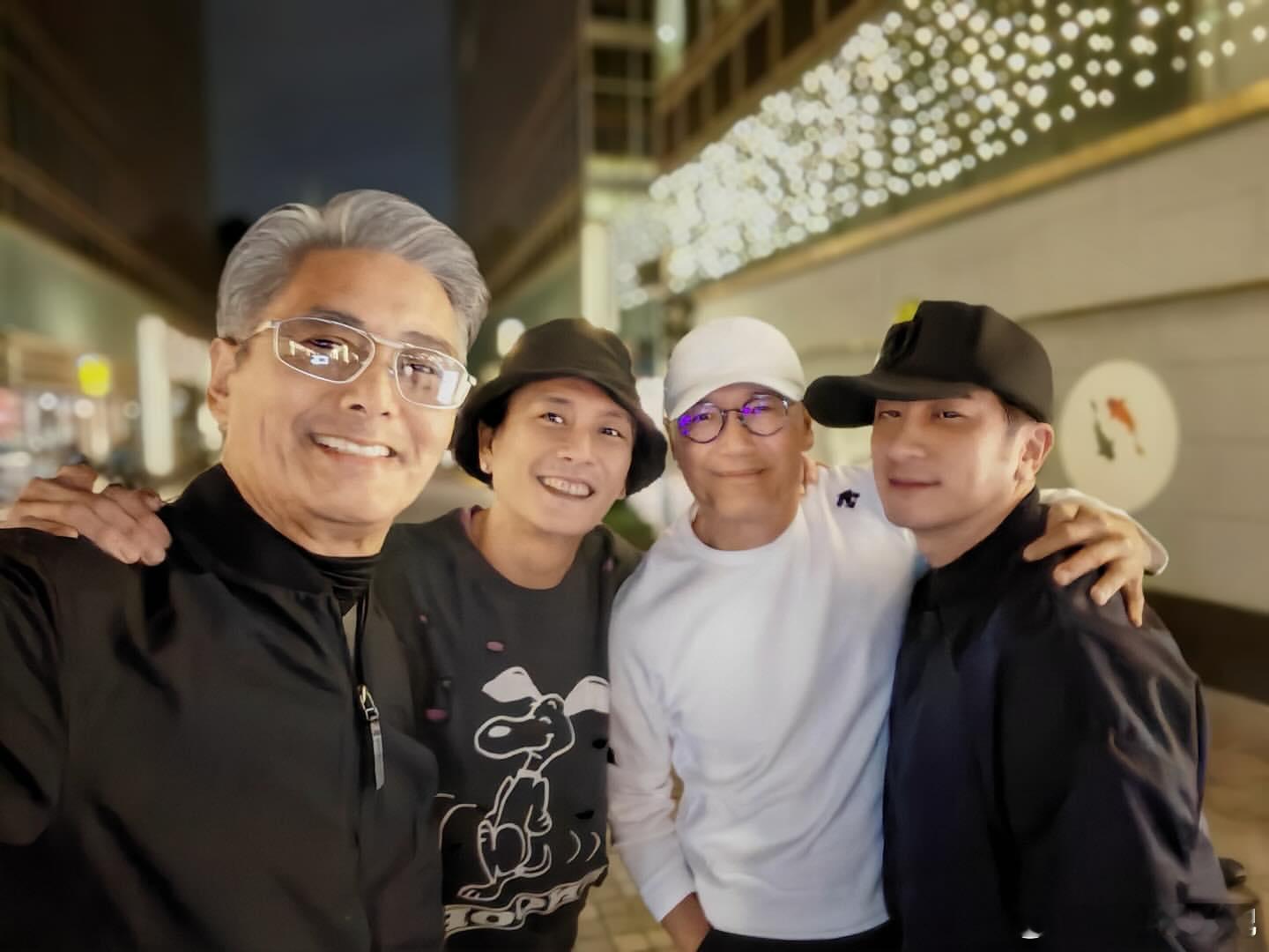 周润发、苗侨伟、黄宗泽、佘诗曼、吴卓羲等人新年聚会。