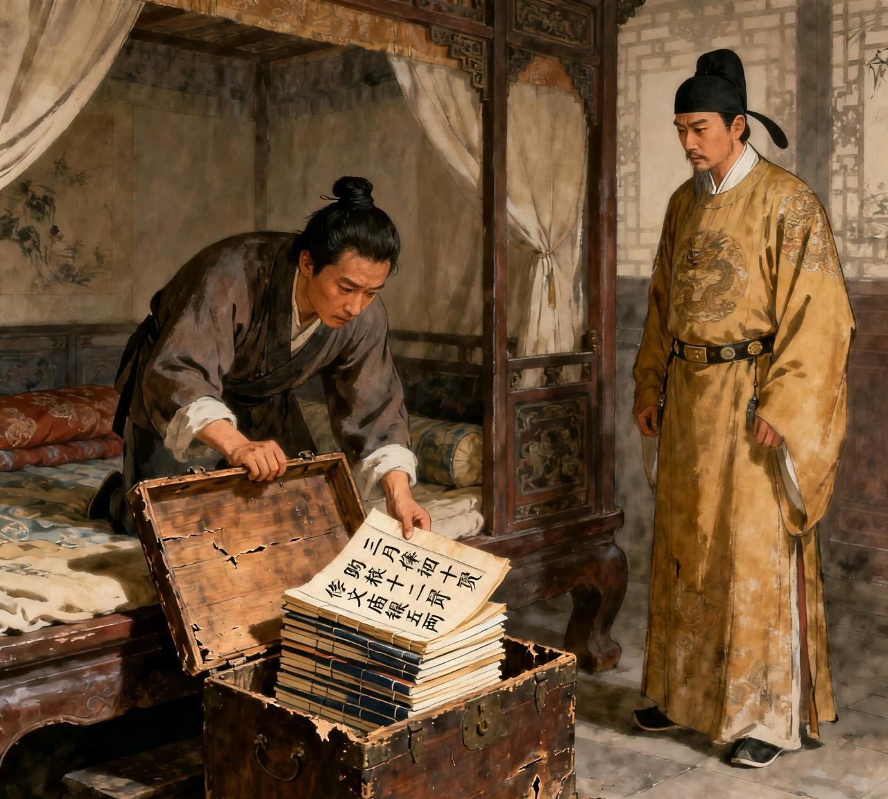 朱元璋盯着韩宜可手里的铁锹，突然觉得这铁家伙在月光下泛着冷光，像是把他心里那点猜