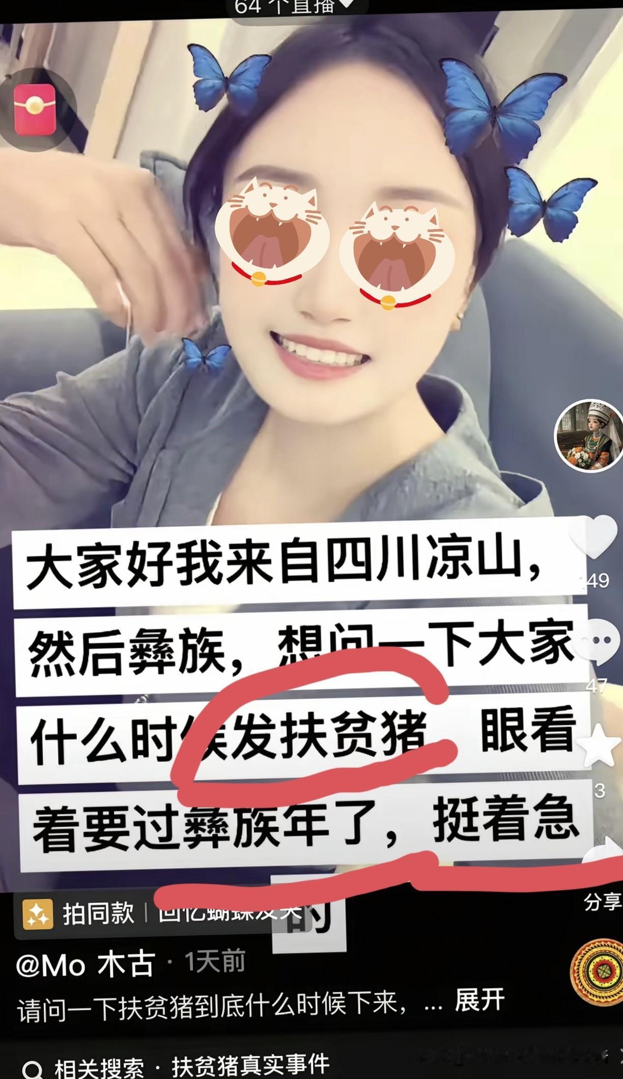 彝族女博主一句“等着扶贫猪过彝族年”直接炸锅！到底是无心之言还是戳破了某种真相