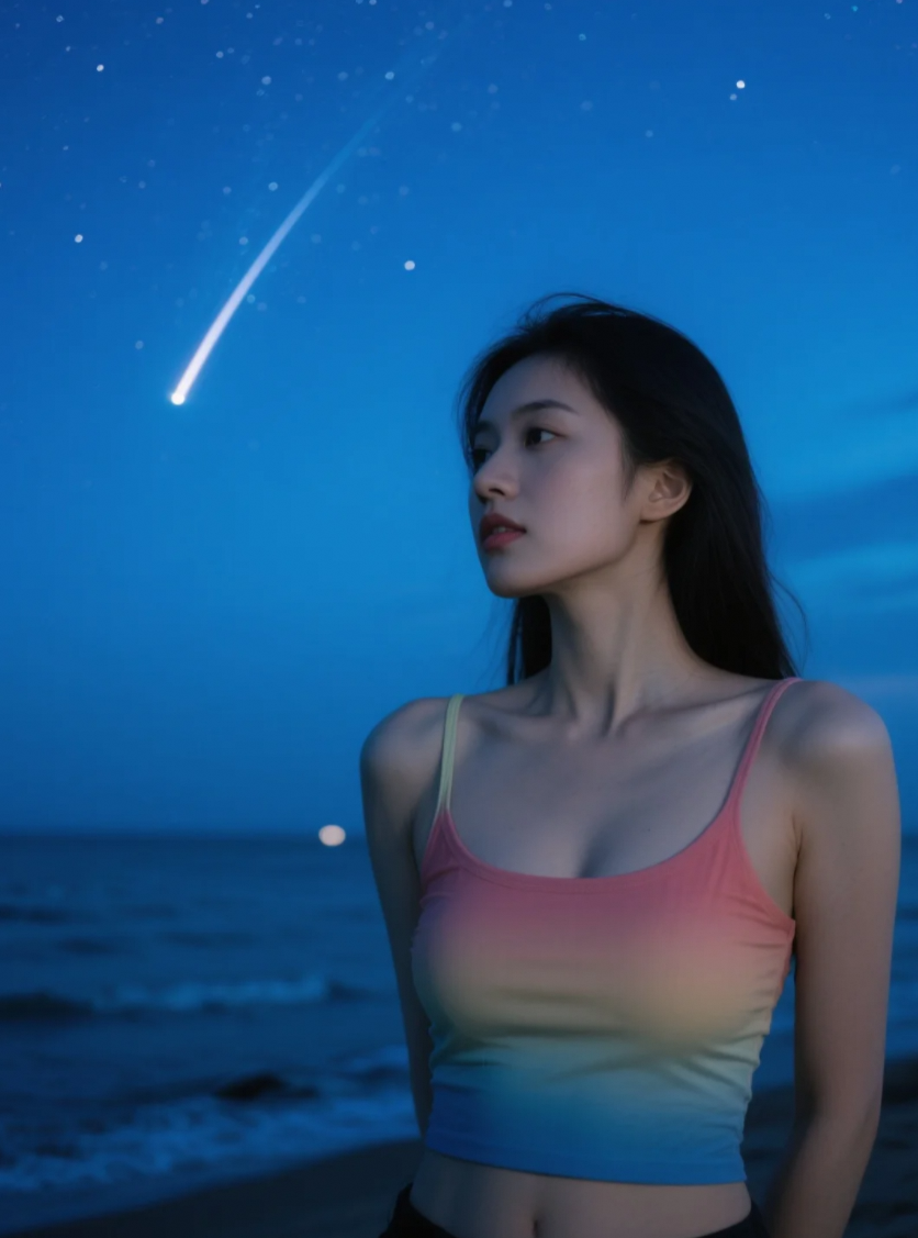 潮汐咬碎星光，我在浪尖贩卖心跳