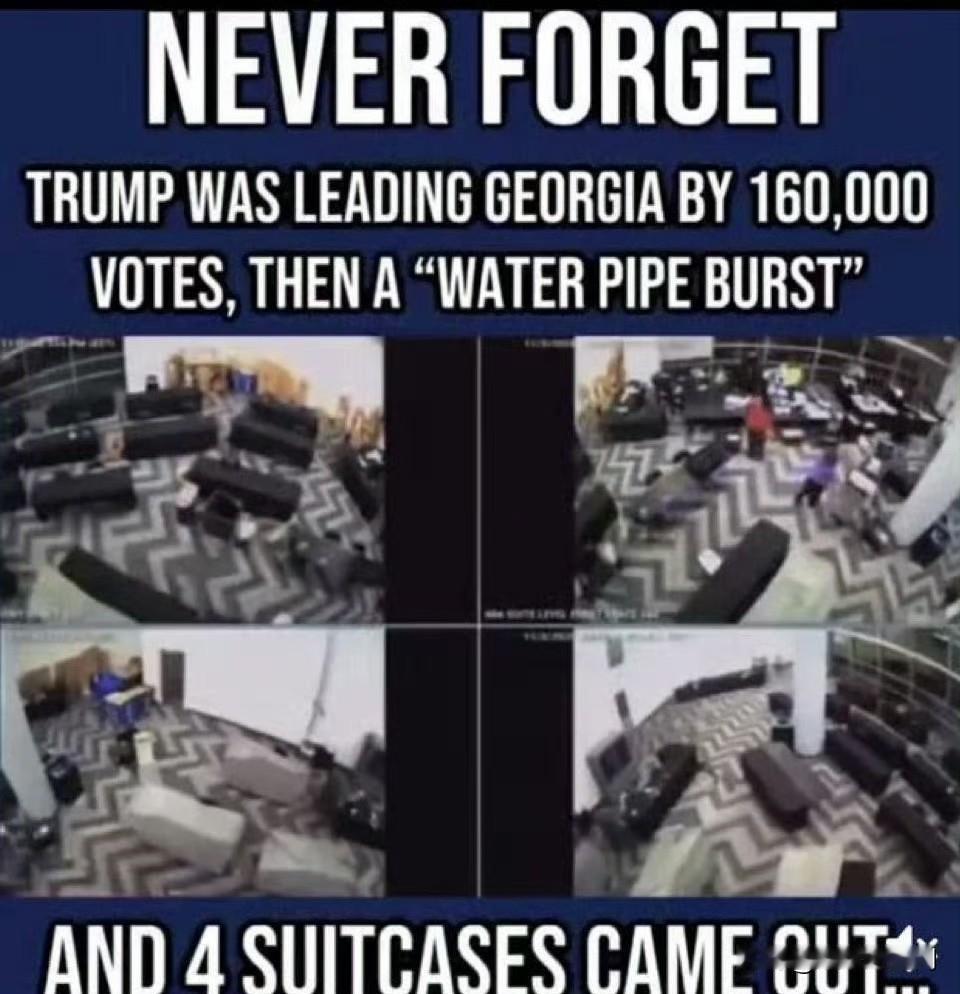 2020年這個爆水管是不是發生在喬治亞州富爾頓？當晚，川普一度領先160，00