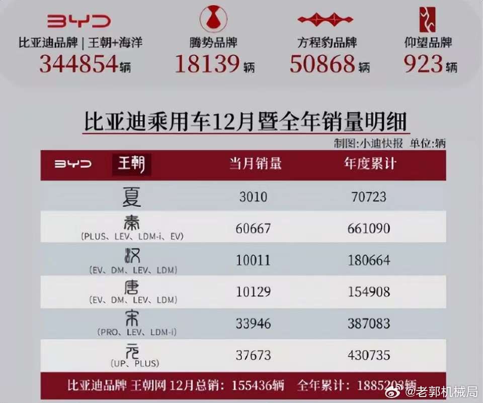 方程豹这么厉害，其实比亚迪的内心是担心的，车主是害怕的。比亚迪12月销量太魔幻了