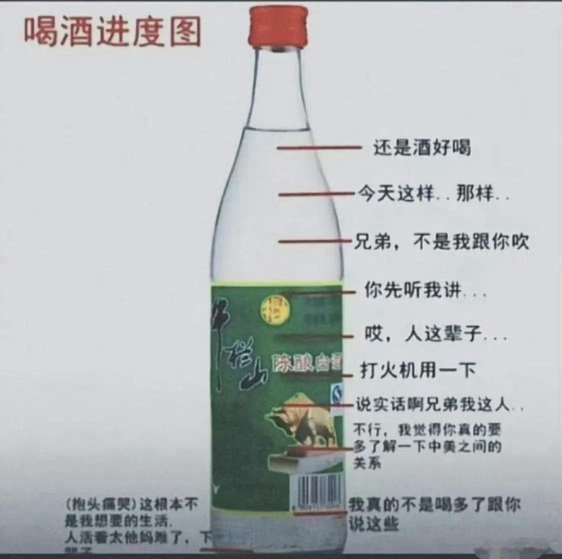 喝酒进度图，还挺形象，哈哈
