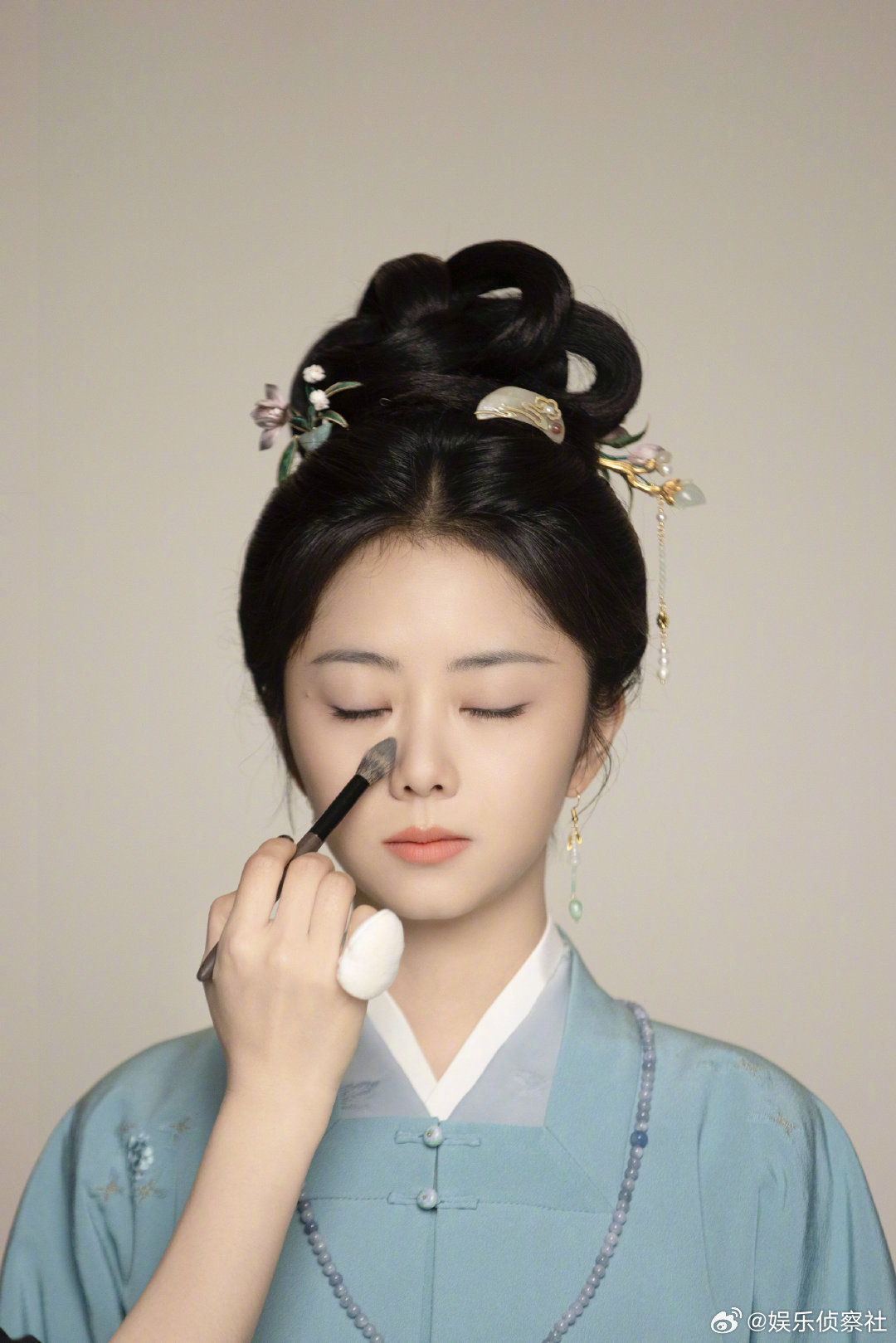 谭松韵古装簪花、谭松韵古装簪花造型啊啊啊啊啊啊啊啊，看到这里真的有被谭松韵在《