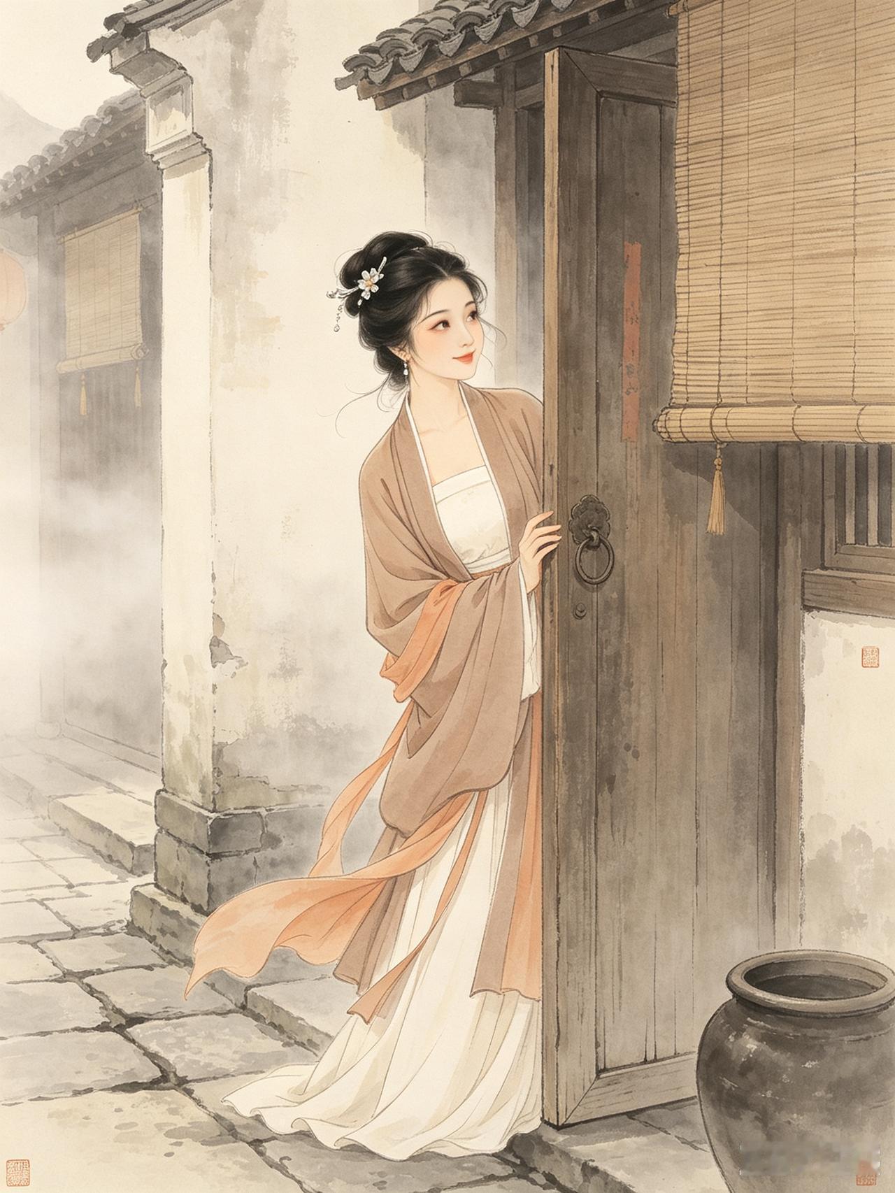 宋朝有个叫郭英的人，娶了彭氏女为妻，三年后生下一个儿子。郭英常常外出办事，当地