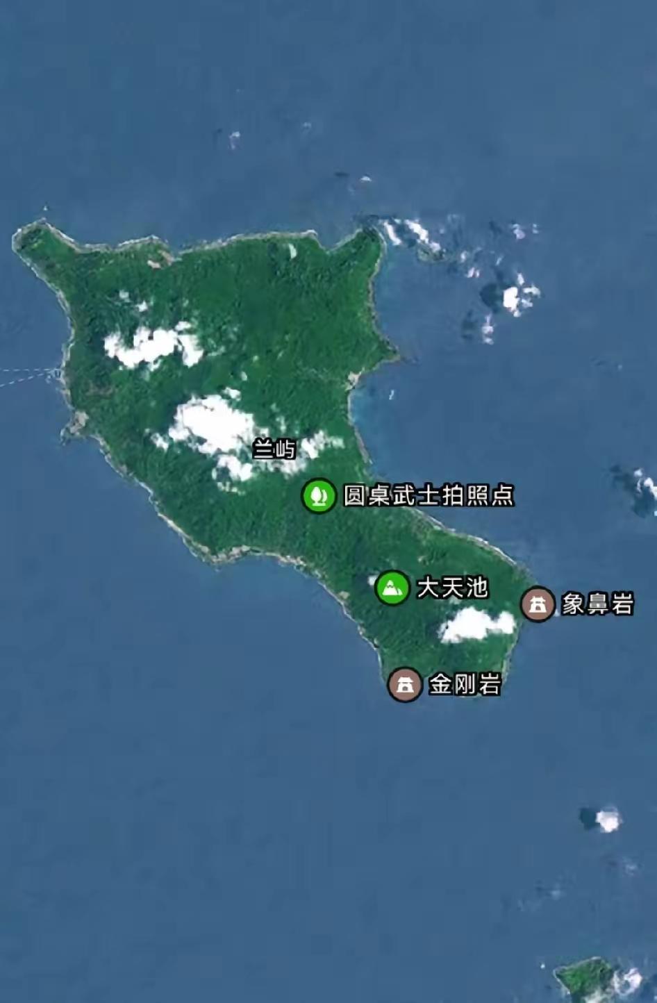 我国台湾岛东边太平洋上有一个大岛——兰屿，面积约45平方公里，有钓鱼岛的十几倍大