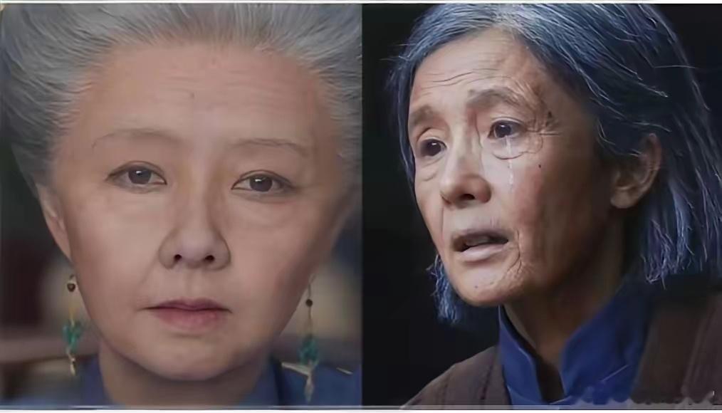 同样是老年妆！39岁杨幂vs35岁谭松韵，各有各的味道！最近刷到两组影视剧老年妆