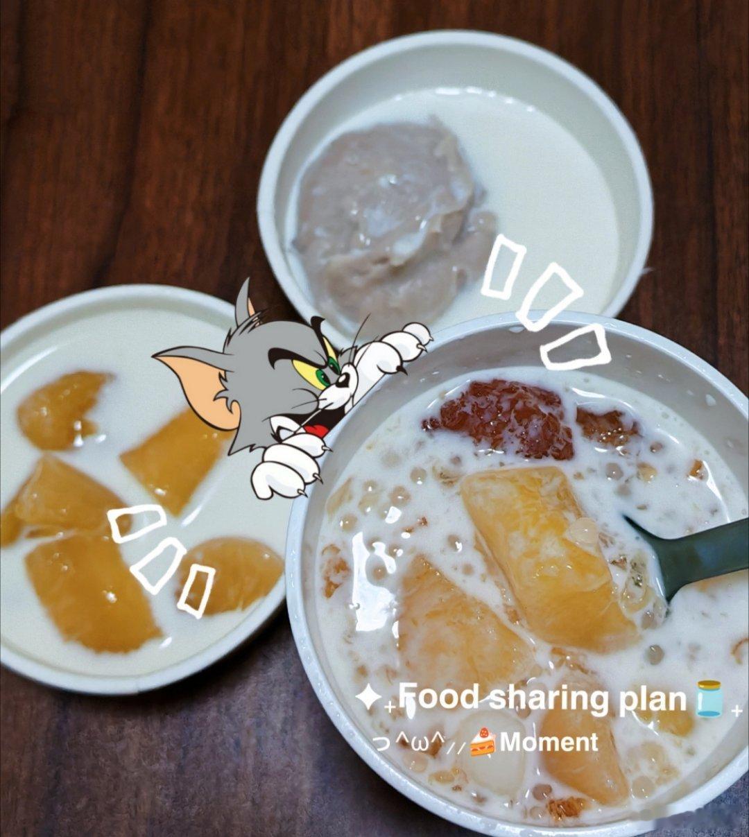 干饭！宝子们晚上吃啥啊？木薯炖奶有点太甜，买土猪肉自酿的香肠腊肉开吃了，巨香