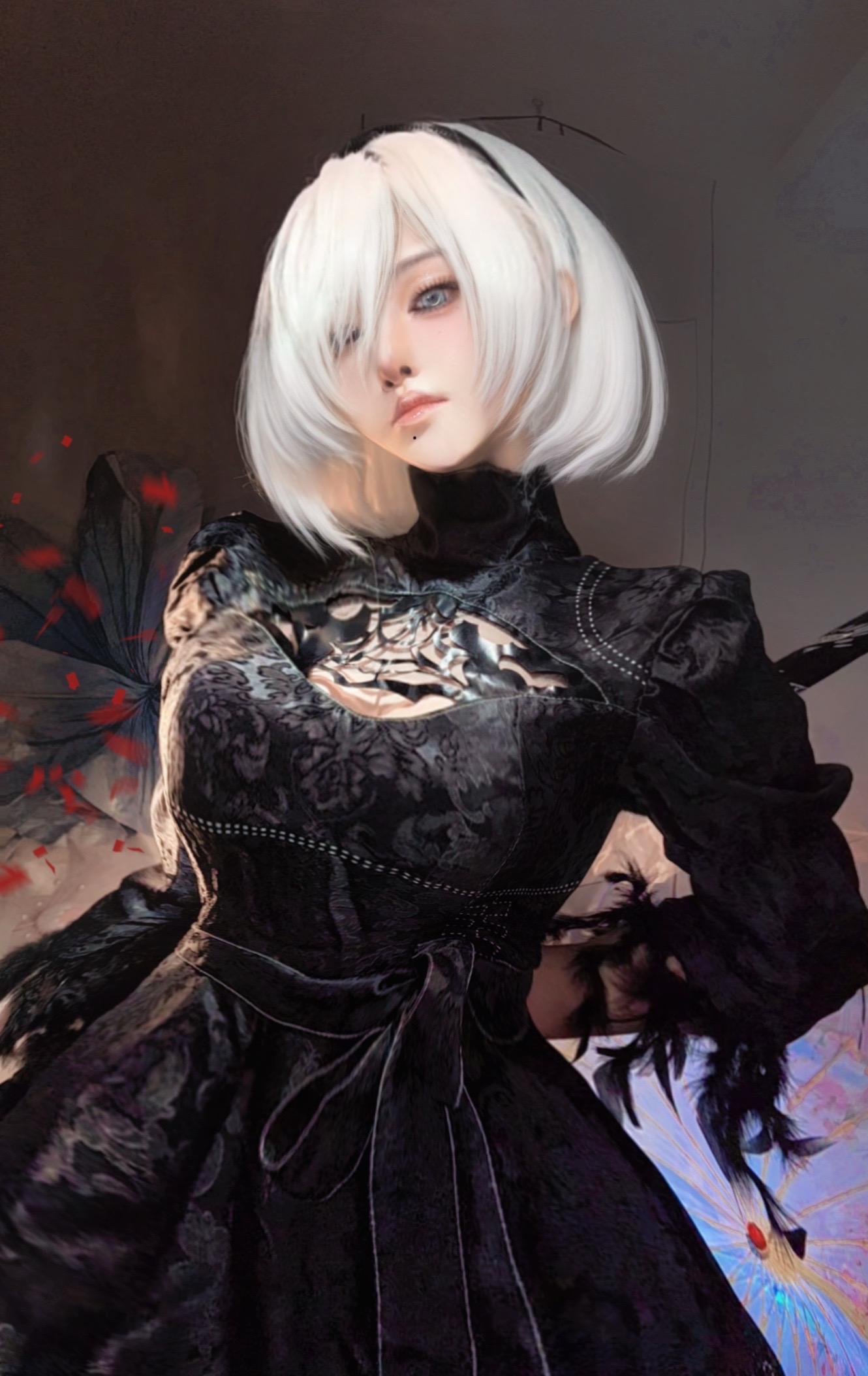 尼尔机械纪元 二次元 cos 白毛 2b