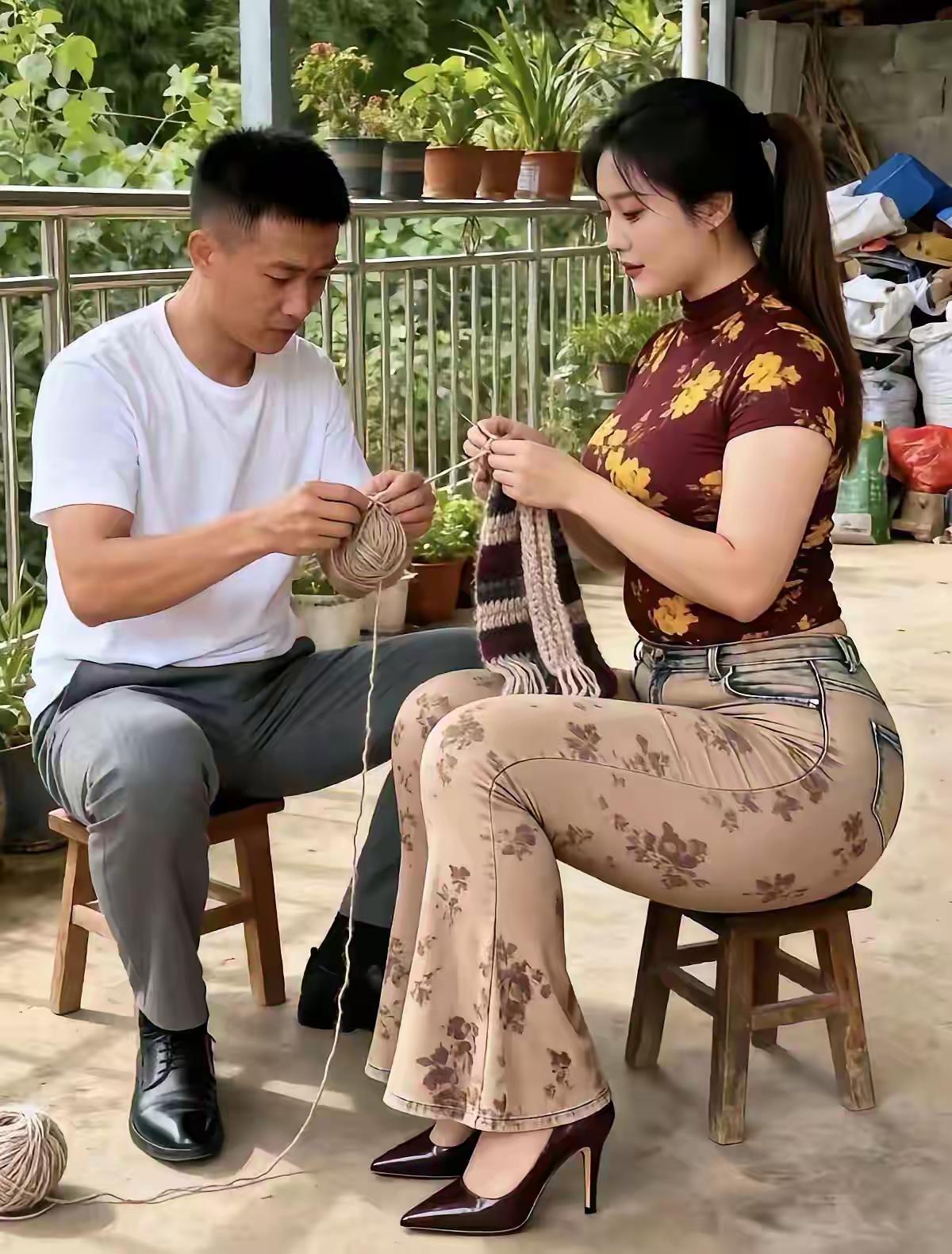 @豆包女人的裤子有问题，裤腰、前裆、裤袋包括屁股上的袋子都是牛仔裤料子，其它地