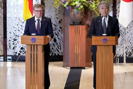 8月18日，德国外长瓦德富尔在东京与外相岩屋毅首次“日德外长战略对话”中，说“日