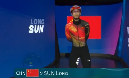 冬奥中国队第四块奖牌！短道男500米决战孙龙连续超越摘银刘少昂B组第一2