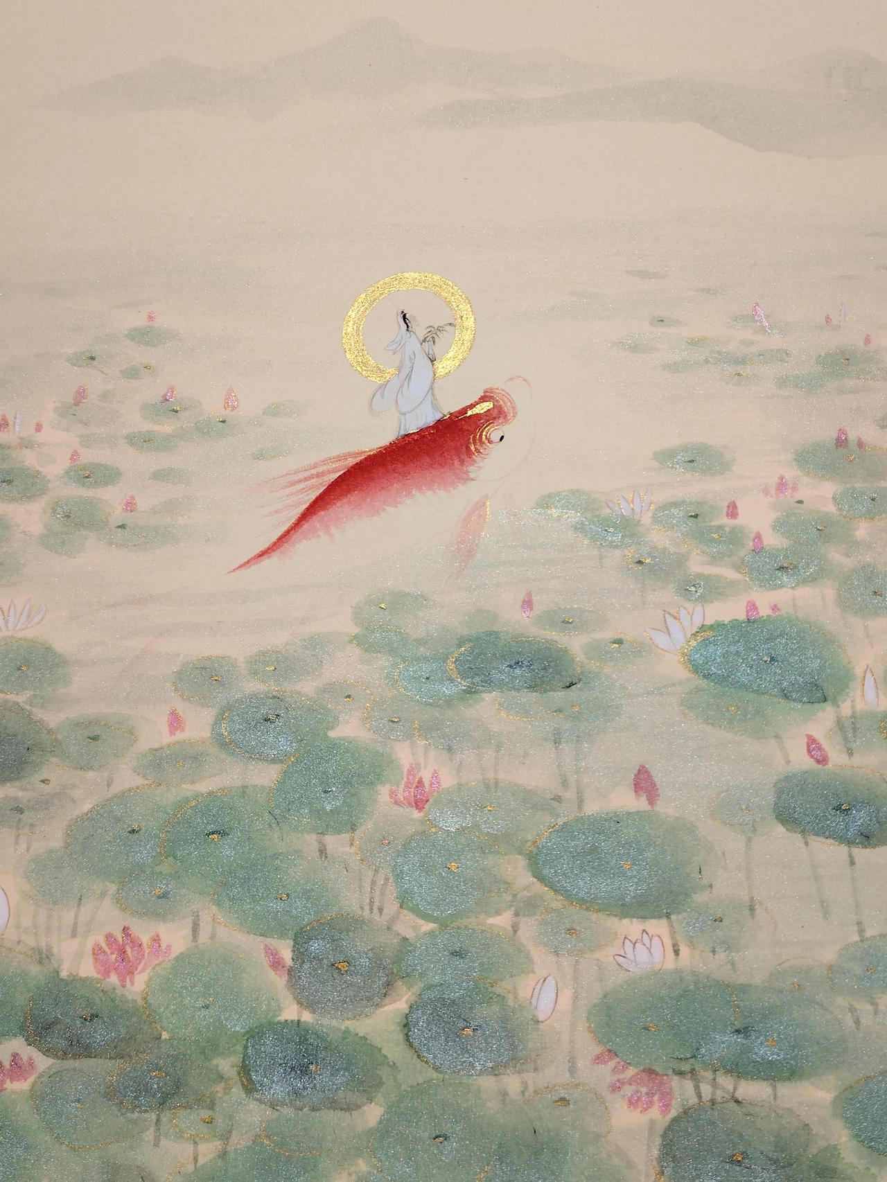 观自在非子画鱼观自在菩萨