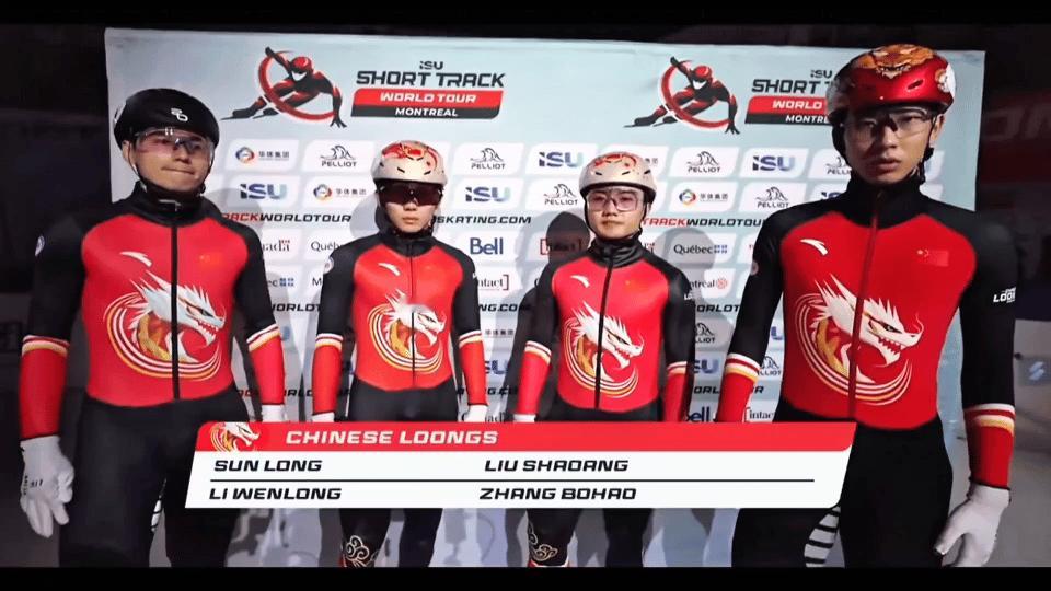 中国队孙龙刘少昂张柏浩李文龙5000米接力银牌🥈超越瞬间[不