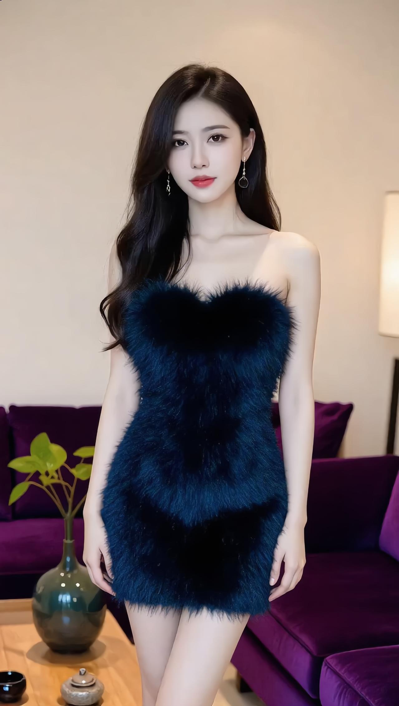 优雅黑丝绒连衣裙，尽显高贵气质！