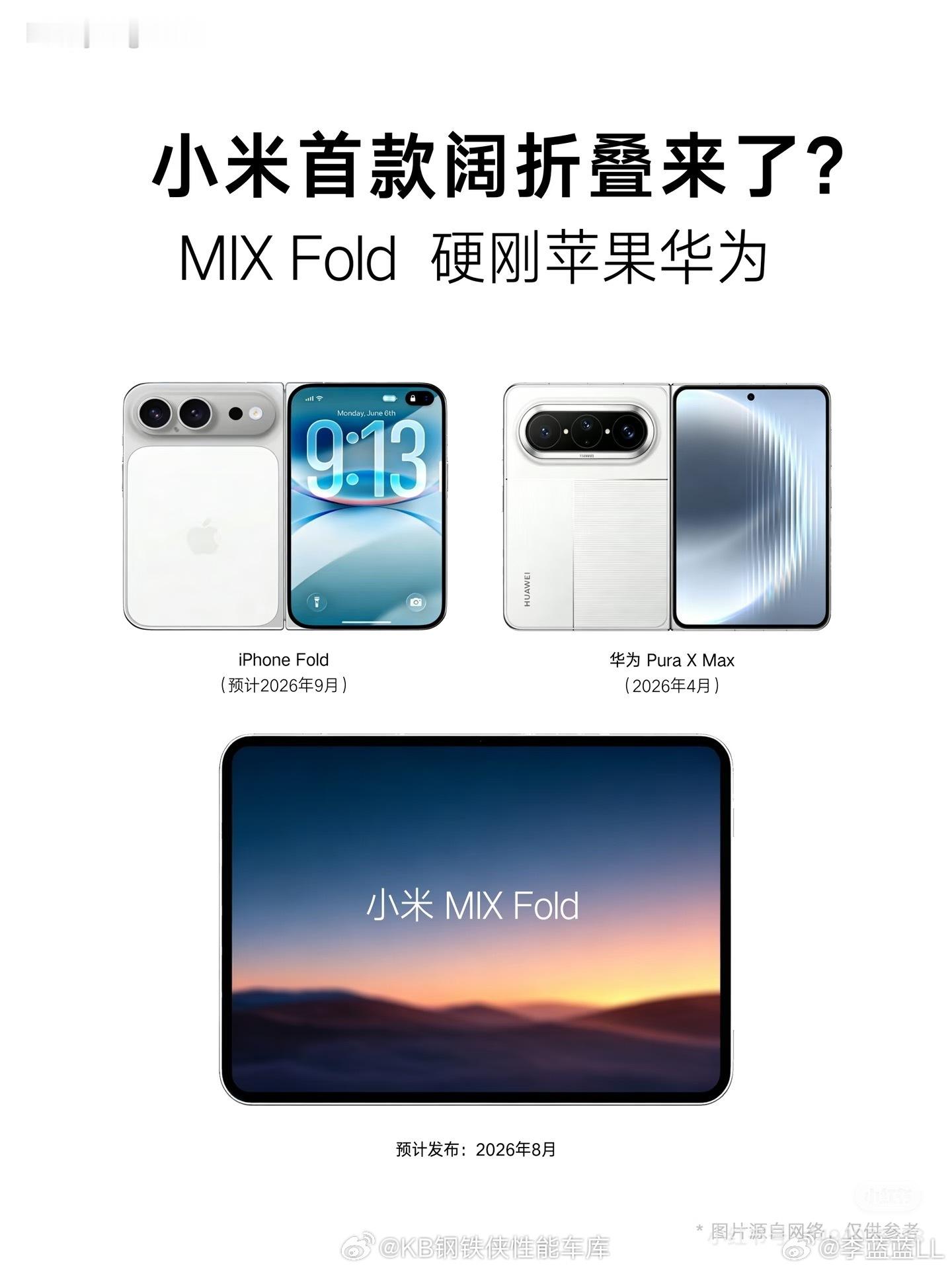 小米超高端万元阔折叠曝光小米万元级阔折叠屏新机曝光，大概率为MIXFold5