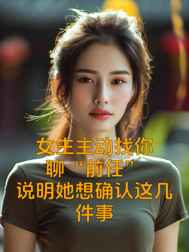 女生主动找你聊“前任”，说明她想确认这几件事