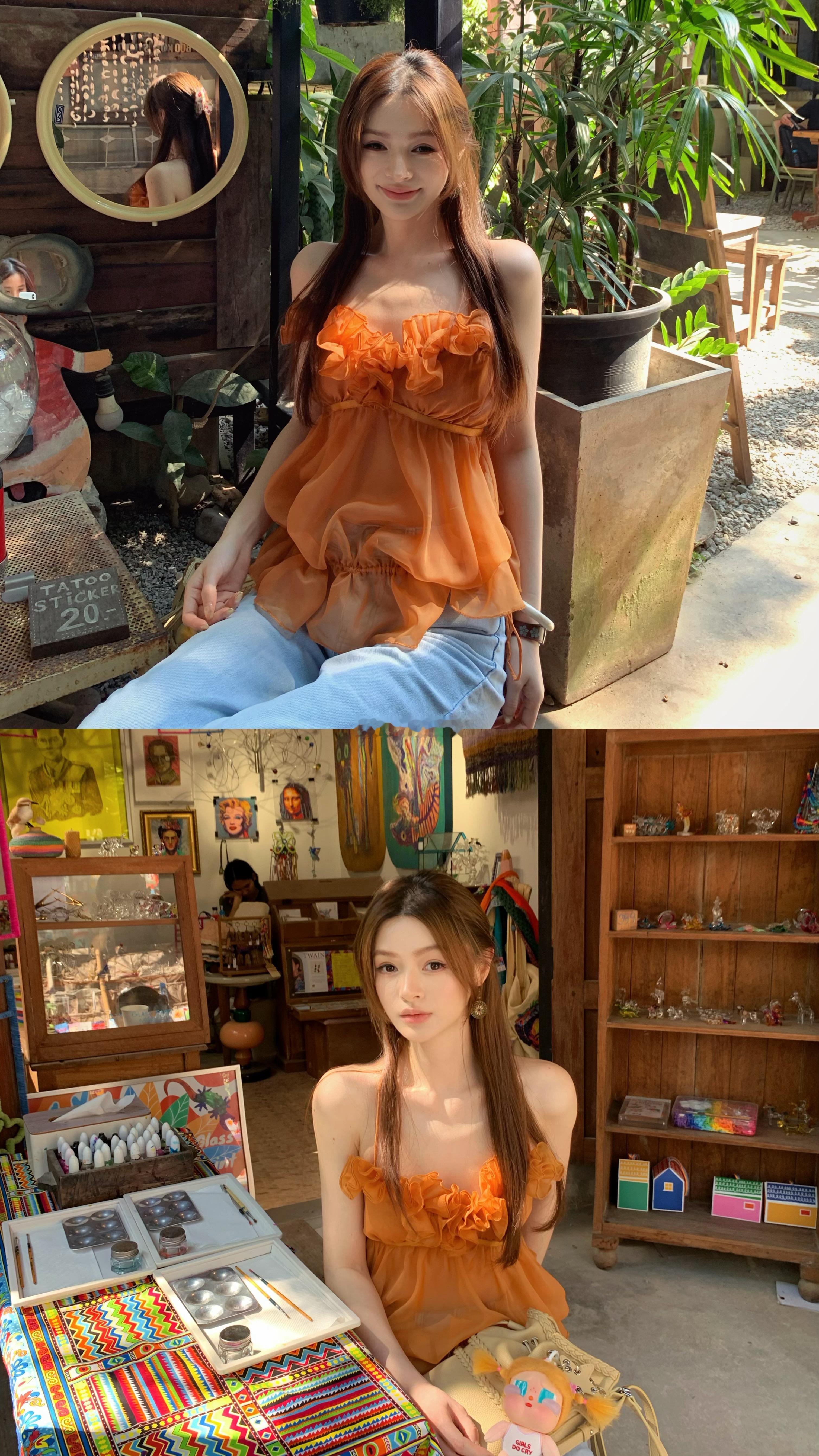 🍊只能说这个新橘色太靓了！（当然咖色也很时髦好看不一样感觉裤子也会安排上