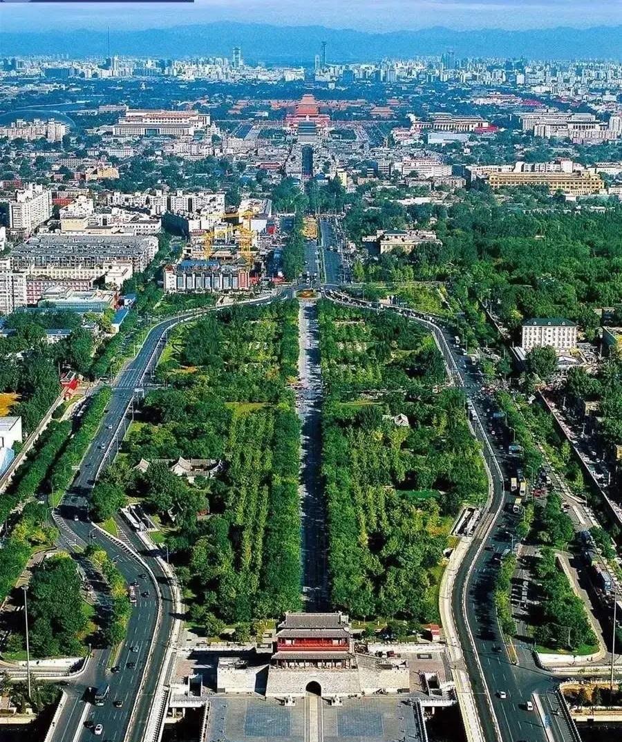 图1、图2：北京中轴线图3：南京中轴线图4、图5：西安中轴线