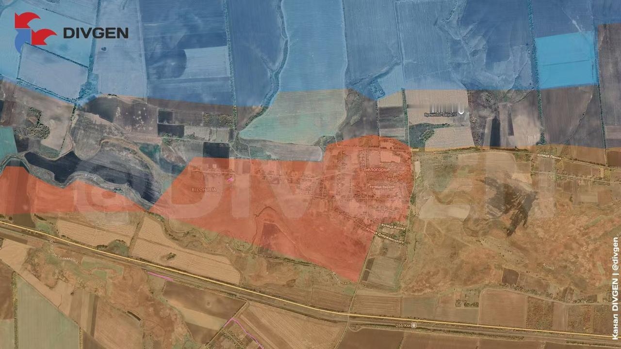 扎波罗热州，库班东部，第聂伯罗集群突击队解放了比洛吉尔亚村，再把小托克马奇卡西南