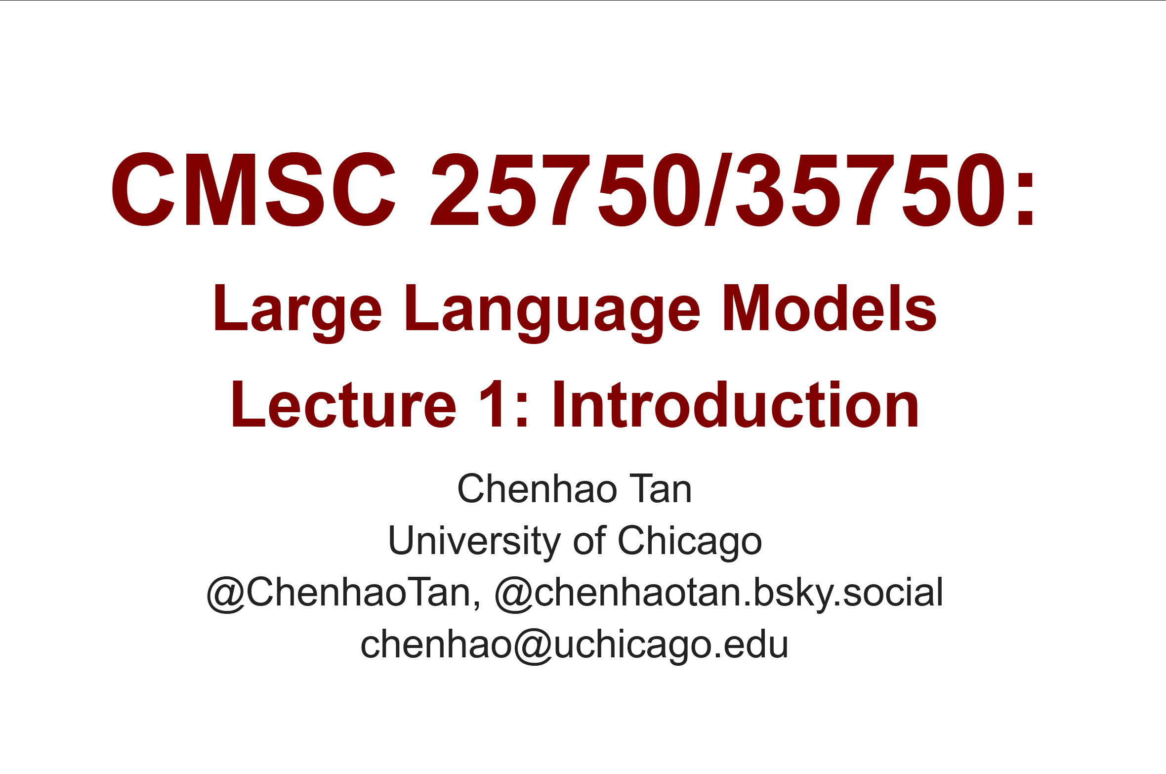 芝加哥大学的大语言模型公开课LargeLanguageModelsuchi