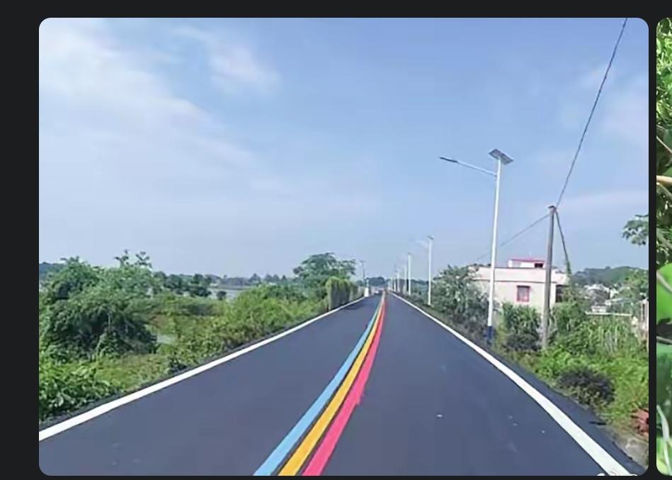漂亮是够漂亮了吧，这是我们那里高州最靓丽的一道风景线，色彩斑斓乡村公路，确实是