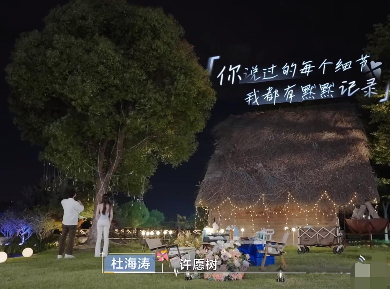 心动8:小焦为蓝蓝准备发光的许愿树，我为啥会想到去年的彭高。我的天啊‼️怎么又