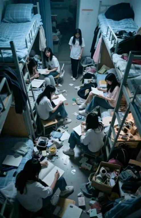 毕业前，大学女生的宿舍。